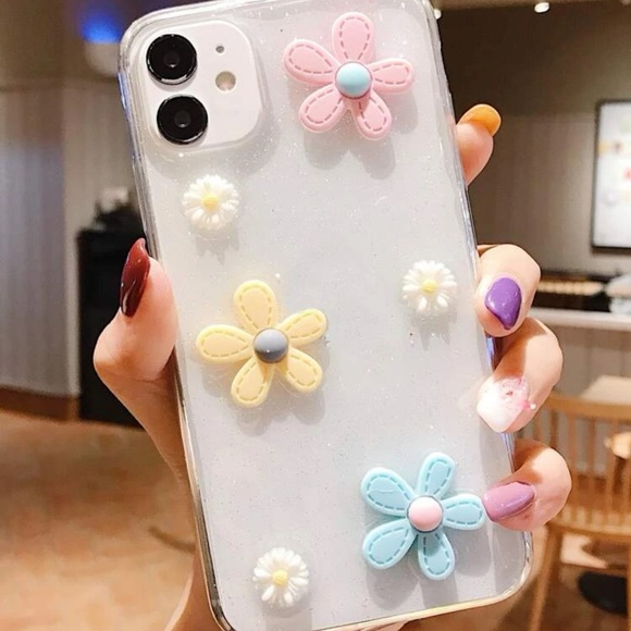 NWT IPhone 13 Pro Max 3D Flower Glitter Phone Case - Picture 4 of 4